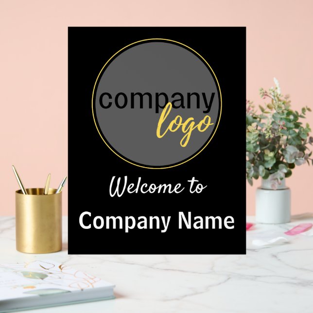 ADD YOUR OWN BUSINESS LOGO COMPANY BRAND WELCOME ACRYLIC SIGN (Wedding)