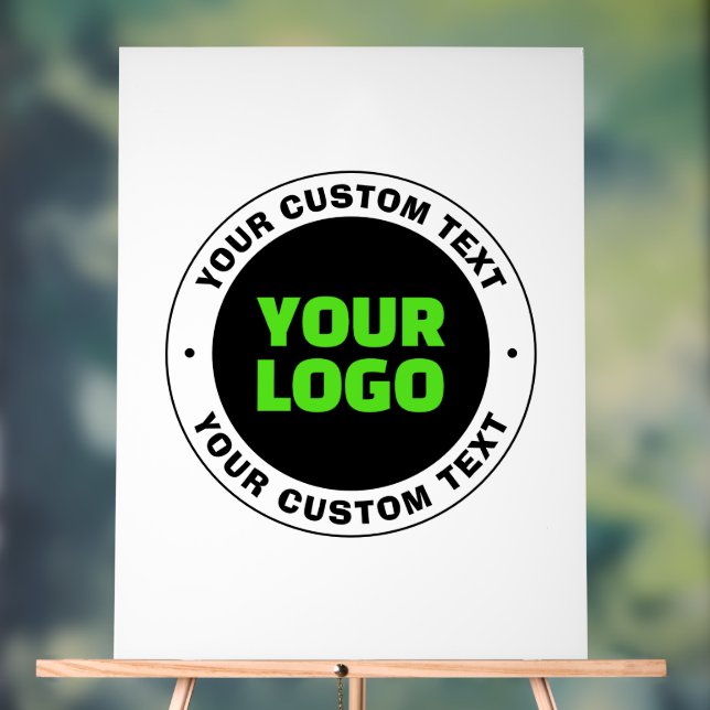Add Your Own Business Logo or Uploaded Design Acrylic Sign (Neutral)