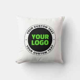 Add Your Own Business Logo or Uploaded Design Cushion