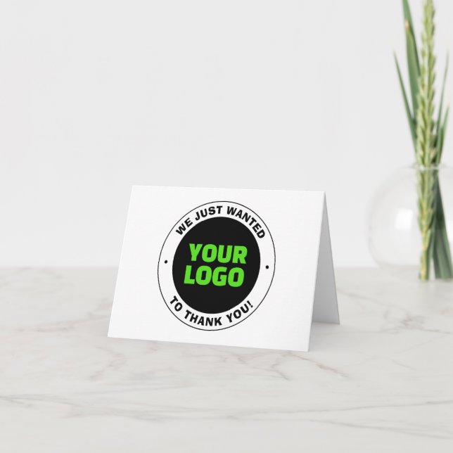 Add Your Own Business Logo or Uploaded Design Thank You Card (Front)