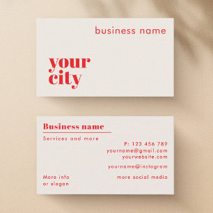 Add your own city name freelance Business Card