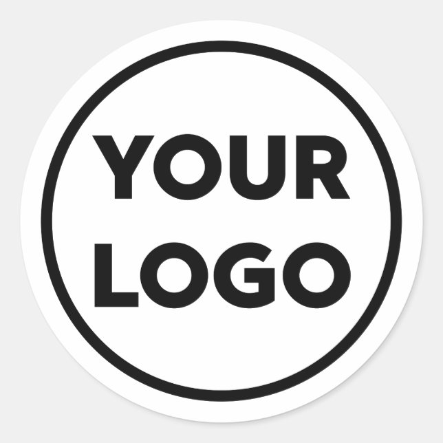 Add Your Own Company Logo Classic Round Sticker (Front)