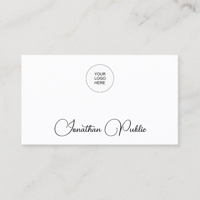 Add Your Own Company Logo Here Template Business Card (Front)