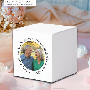 Add Your Own Couple Photo 30th Wedding Anniversary Favour Box