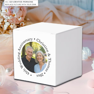 Add Your Own Couple Photo 45th Wedding Anniversary Favour Box