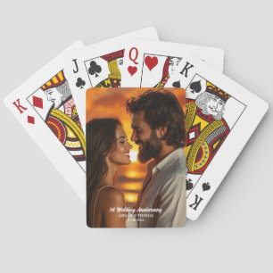 Add Your Own Couple Photo Wedding Anniversary Playing Cards