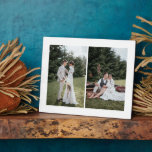 Add Your Own Custom 2 Photo Collage Plaque<br><div class="desc">Modern and elegant design printed Add Your Own Custom 2 Photo Collage Plaque that can be customised with your text. Check out the Graphic Art Design store for other products that match this design!</div>