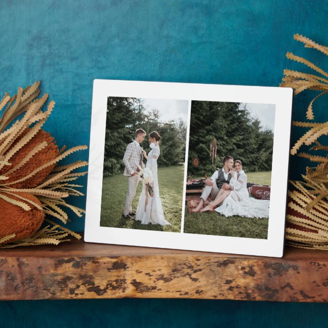 Add Your Own Custom 2 Photo Collage Plaque (Side)