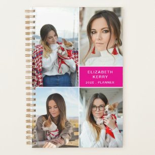 Add Your Own Custom 4 Photo Collage Pink Planner