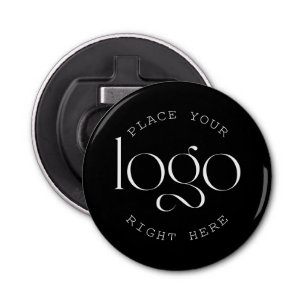Add Your Own Custom Business Logo Modern Black Bottle Opener