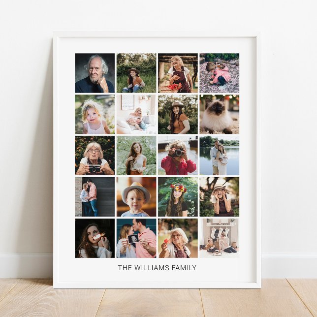 Add Your Own Custom Family 20 Photo Collage Poster (Creator Uploaded)