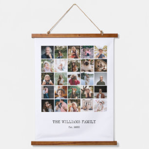 Add Your Own Custom Family 25 Photo Collage Hanging Tapestry