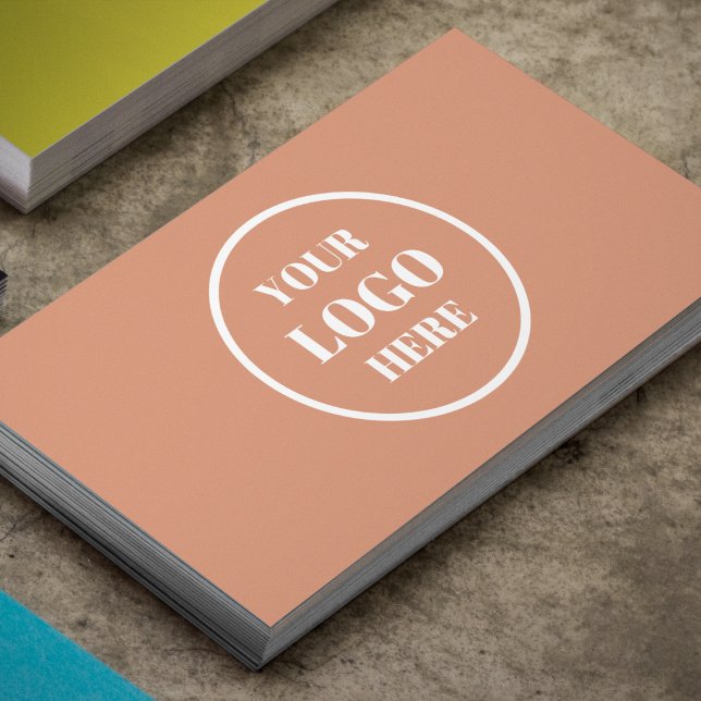 Add Your Own Custom Logo l Modern Blush Pink  Business Card (Creator Uploaded)