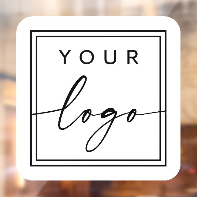 Add your own custom logo rounded square window cling (Sheet 2)
