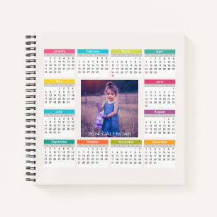 Add Your Own Custom Photo 2024 Calendar Notebook