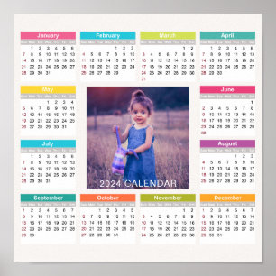 Add Your Own Custom Photo 2024 Calendar   Poster