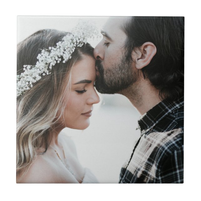 Add Your Own Custom Photo Double Sided   Tile (Front)