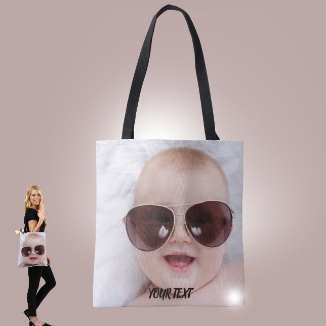 Add your own custom photo front and back tote bag (Creator Uploaded)