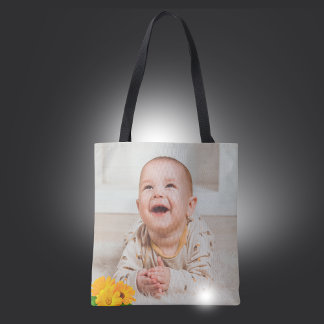 Add your own custom photo front and back tote bag