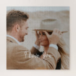 Add Your Own Custom Photo   Jigsaw Puzzle<br><div class="desc">Design features personal photo with the Calligraphy script "I Love You".  Easily customise photo and message of choice.  Perfect gift idea and keepsake for the newlyweds,  anniversary couple,  best friend and more.</div>