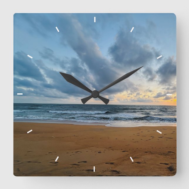 Add Your Own Custom Photo Personalised Square Wall Clock (Front)