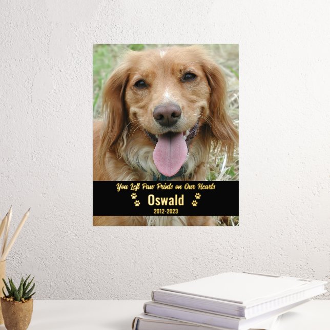 Add Your Own Custom Photo Pet Dog Memorial 8x10 Foil Prints (In Situ (Desk 3))
