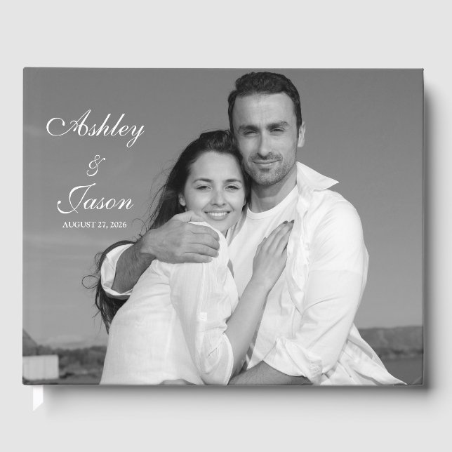 Add Your Own Custom Photo Wedding Guest Book (Front)