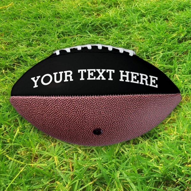 Add Your Own Custom Text Here Black and White American Football (Creator Uploaded)