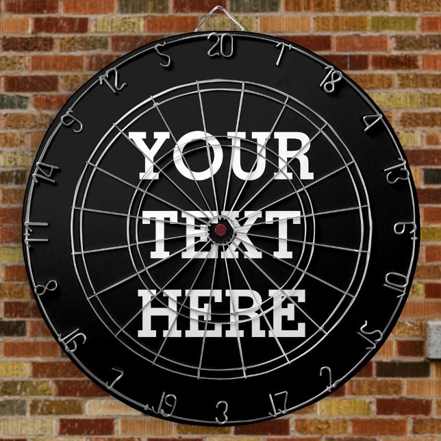 Add Your Own Custom Text Here Black and White Dartboard (Creator Uploaded)