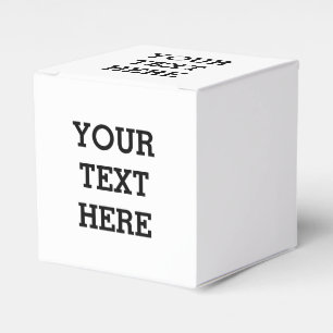 Add Your Own Custom Text Here Black and White Favour Box