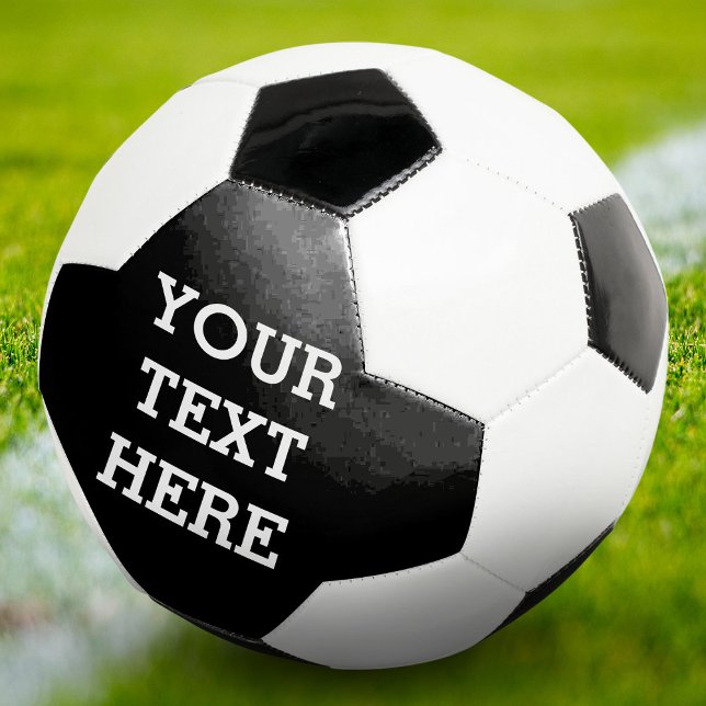 Add Your Own Custom Text Here Black and White Football (Creator Uploaded)