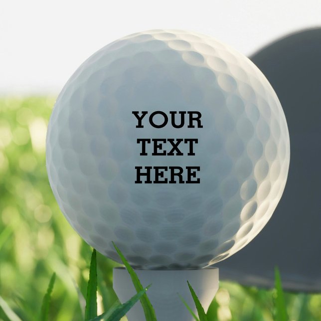 Add Your Own Custom Text Here Black and White Golf Balls (Creator Uploaded)