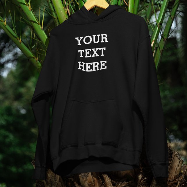 Add Your Own Custom Text Here Black and White Hoodie (Creator Uploaded)