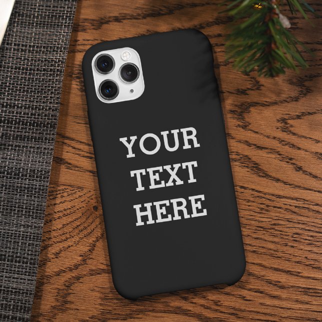 Add Your Own Custom Text Here Black and White iPhone Case (Creator Uploaded)
