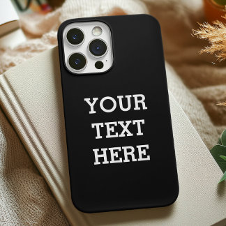 Add Your Own Custom Text Here Black and White iPhone 14 Pro Max Case