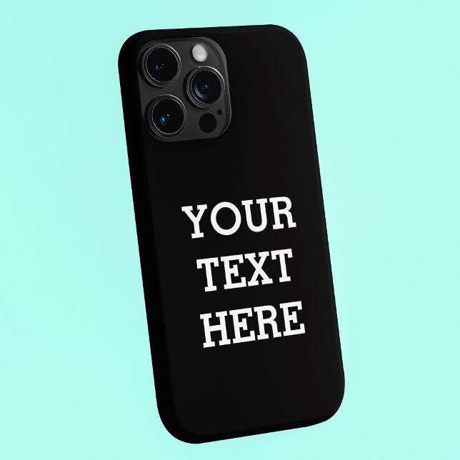 Add Your Own Custom Text Here Black and White iPhone Case (Creator Uploaded)