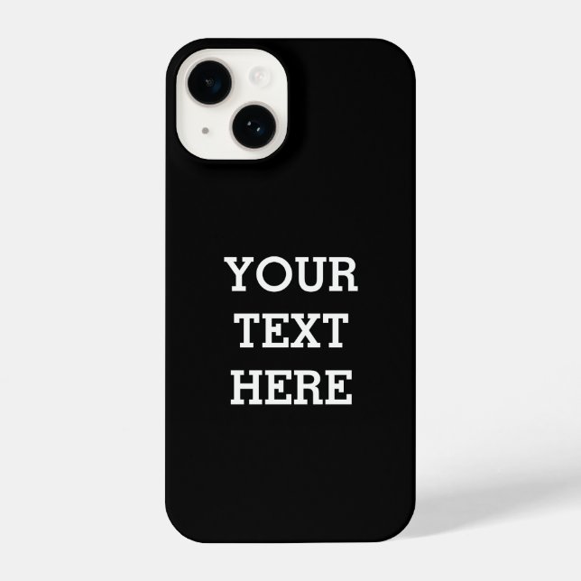 Add Your Own Custom Text Here Black and White iPhone Case (Back)
