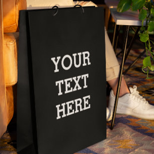 Add Your Own Custom Text Here Black and White Small Gift Bag