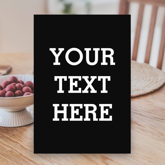 Add Your Own Custom Text Here Black and White Table Number (Creator Uploaded)
