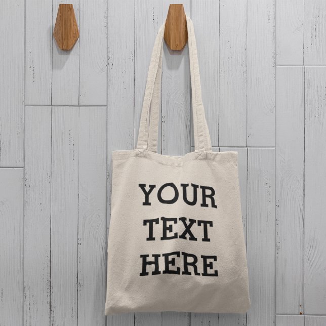 Add Your Own Custom Text Here Black and White Tote Bag (Creator Uploaded)