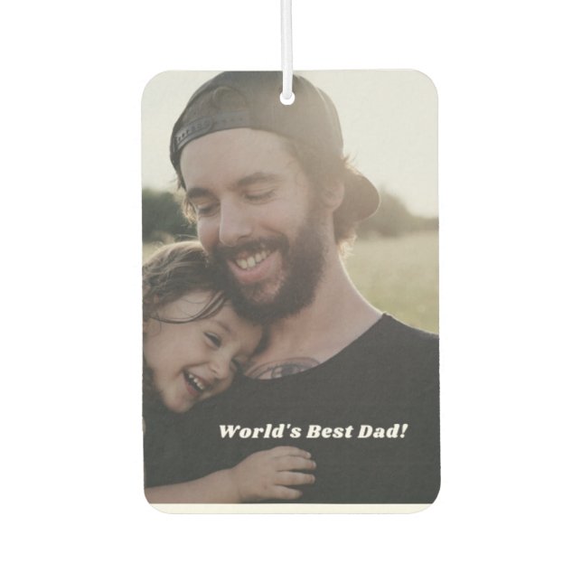 Add Your Own Dad And Child Photo Car Air Freshner Car Air Freshener (Front)