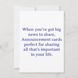 Add Your Own Design 4.5" x 6.25" Squared Matte Announcement