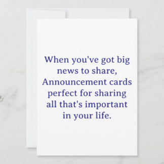 Add Your Own Design 5.5" x 7.5" Squared Matte Announcement