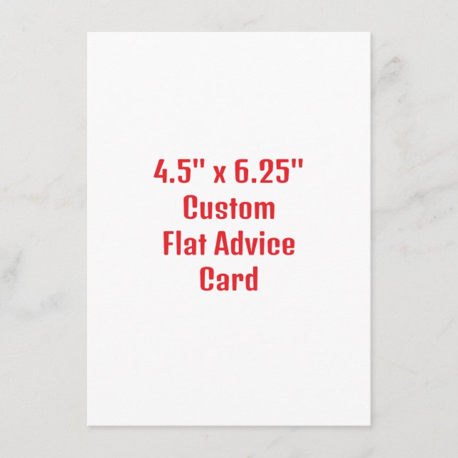 Add Your Own Design Flat Advice Card (Front)