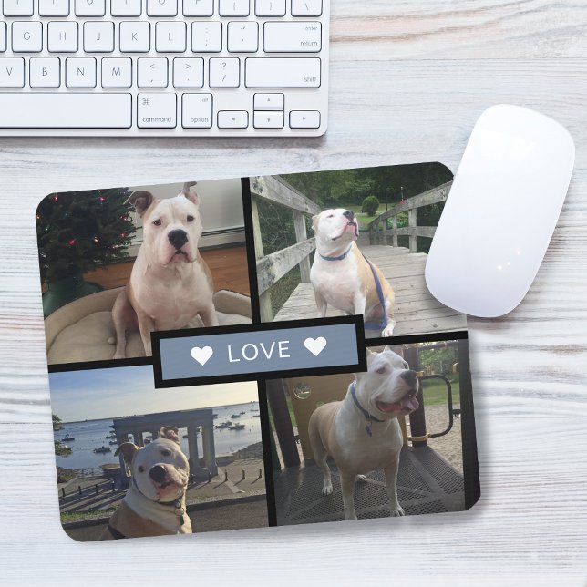 Add Your Own Dog Photo Collage Mouse Mat (Add Your Own Dog Photo Collage Mouse Pad)