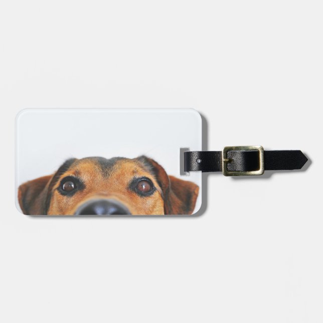 Add Your Own Dog Photo Travel Luggage Tag (Front Horizontal)