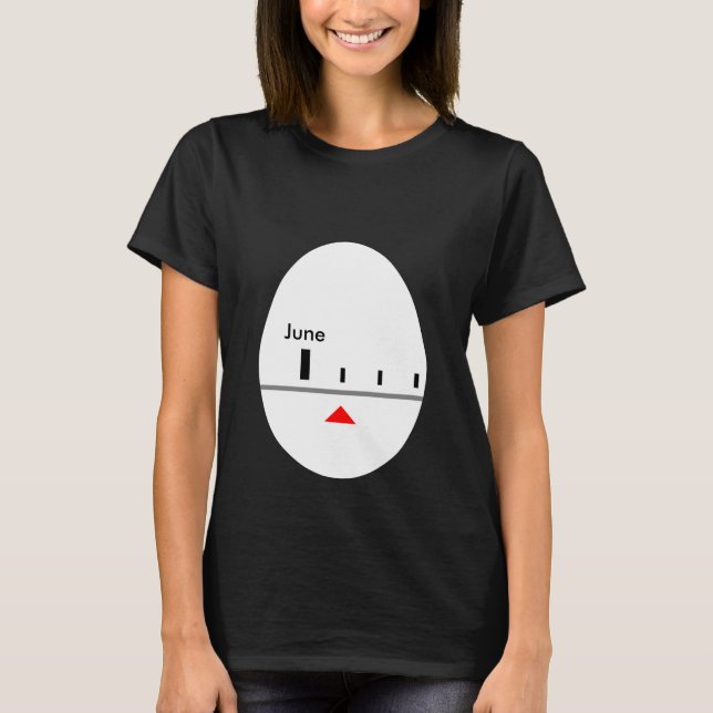 Add Your Own Due Date - Egg Timer Maternity Shirt (Front)