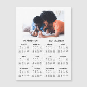Add Your Own Family Photo 2024 Calendar   Magnet