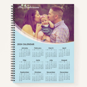 Add Your Own Family Photo 2024 Calendar   Notebook