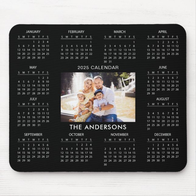 Add Your Own Family Photo 2025 Calendar |  Mouse Mat (Front)